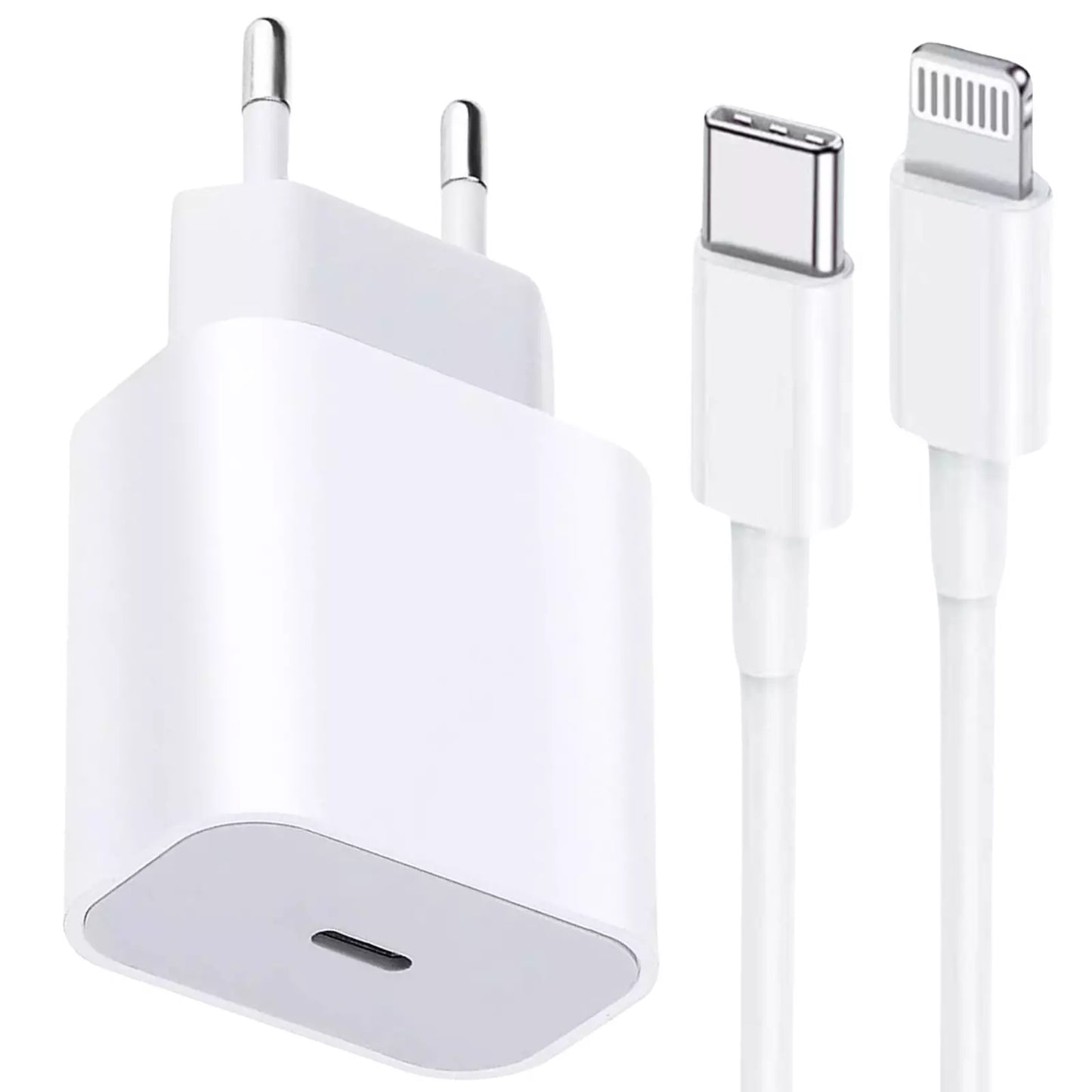 Szybka Ładowarka USB-C 25W + Kabel do iPhone 14 13 12 11 X