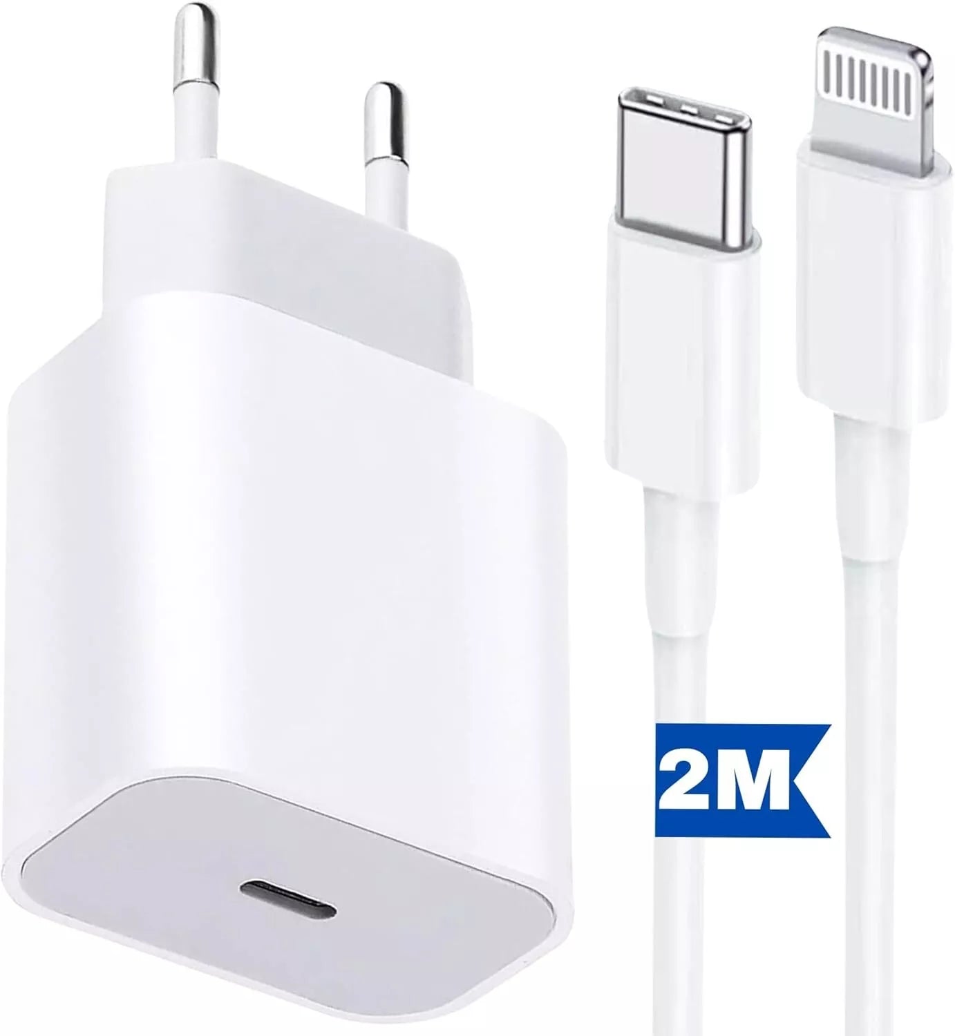 Szybka Ładowarka USB-C 25W + Kabel do iPhone 14 13 12 11 X