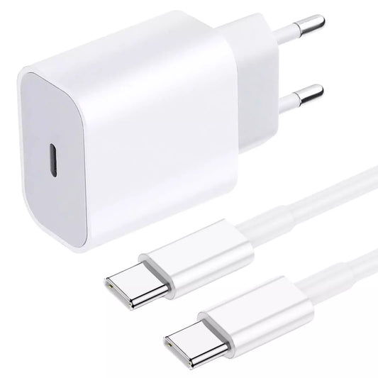 Szybka Ładowarka USB-C 25W + Kabel do iPhone 15 16