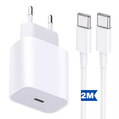 Szybka Ładowarka USB-C 25W + Kabel do iPhone 15 16