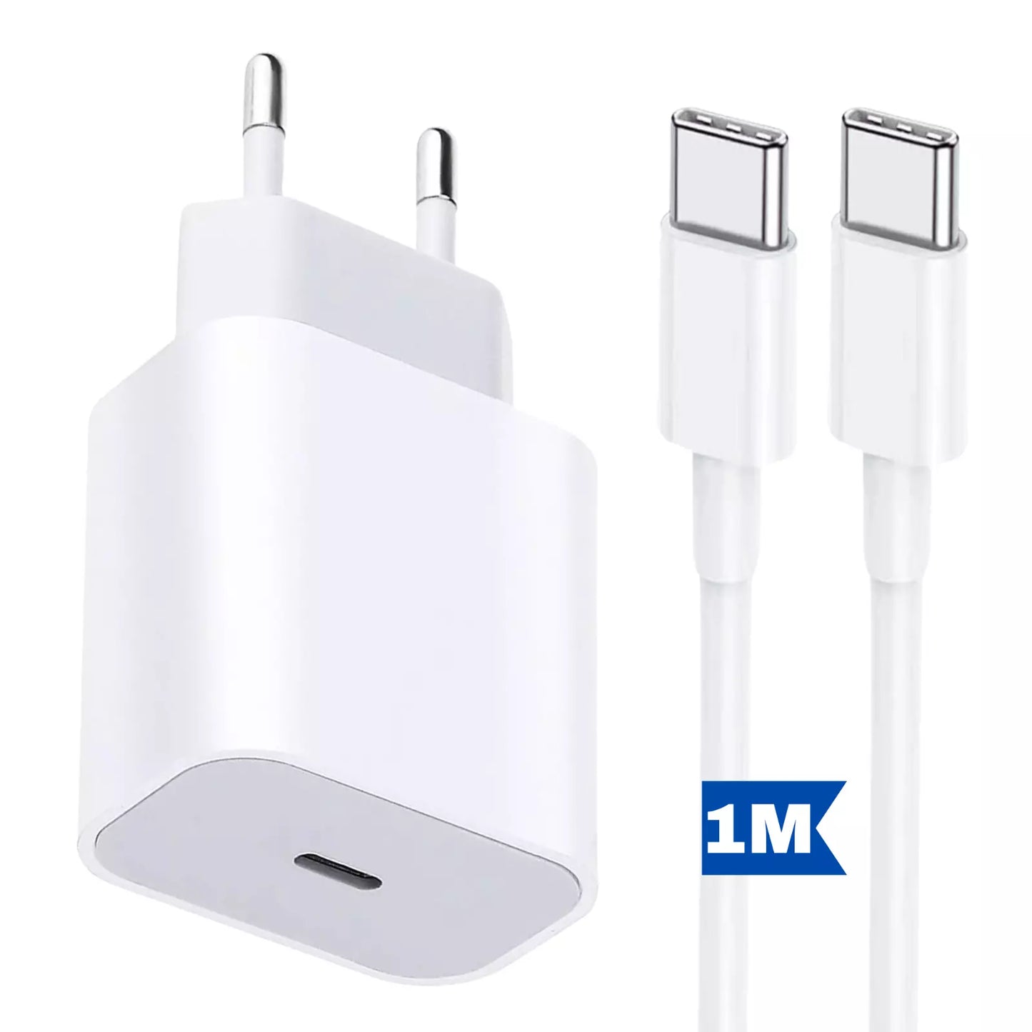 Szybka Ładowarka USB-C 25W + Kabel do iPhone 15 16